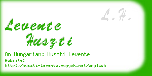 levente huszti business card